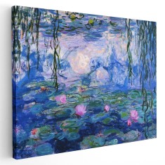 Tablou pictura Nuferi de Claude Monet 2121 Tablou canvas pe panza CU RAMA 20x30 cm