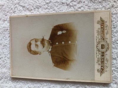 Fotografie veche colonelul ION I GHEORGHIADE ANII 1880.dimensiuni 16 cm x11 cm foto