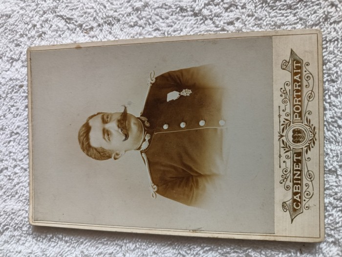 Fotografie veche colonelul ION I GHEORGHIADE ANII 1880.dimensiuni 16 cm x11 cm