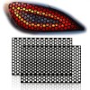 Set 2 folii autoadezive pentru stopuri auto, model honeycomb, negru mat, 2 x 48x30 cm, oracal