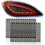 Set 2 folii autoadezive pentru stopuri auto, model honeycomb, negru mat, 2 x 48x30 cm, oracal