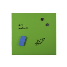 TABLA MAGNETICA DIN STICLA VERDE 45x45 cm, DESQ 4252