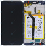 Huawei Honor 6C Pro (JMM-L22) Capac frontal modul display + LCD + digitizer + baterie albastru 02351NRT