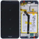 Huawei Honor 6C Pro (JMM-L22) Capac frontal modul display + LCD + digitizer + baterie albastru 02351NRT