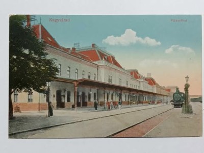 1916 - Oradea, gara (jud.Bihor) foto