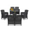 Set mobilier de grădină Lima cu 6 locuri, grafit