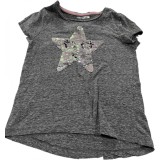 Tricou fetita, culoarea gri, model cu steluta, 116 cm