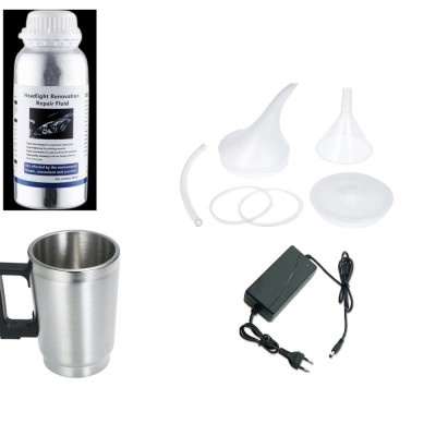 Vas /cana De Evaporare Pentru Kit Restaurare Faruri+adaptor +800ml Polimer Lichid foto