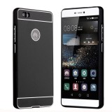 Cumpara ieftin Husa Telefon Bumper Metalic + Spate Huawei P8 Lite Black