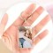 Breloc personalizat cu fotografie , transparent, dreptunghiular, cu editare inclusa