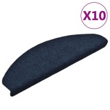 Cumpara ieftin Covorase scari autoadezive, 10 buc., 65x21x4 cm, bleumarin, semirotunde, mari