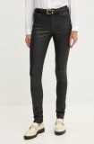 Pepe Jeans jeansi SKINNY JEANS MW femei, culoarea negru, PL204728XM5