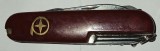 CY - Un frumos briceag multitool strain mai vechi / L: 9 cm (inchis) 105 g / perfect functional / lipsa scobitoarea (din plastic)