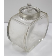 Sticla de parfum din cristal si montura argintata, cca. 1920