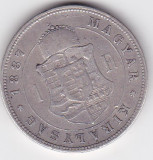 UNGARIA 1 Forint 1887, Europa, Argint