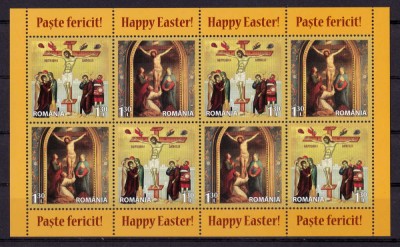✅RO 2017 , LP 2137a ,&amp;quot;Sfintele Pasti 2017&amp;quot; - minicoala 8 marci / 4 serii ,MNH foto