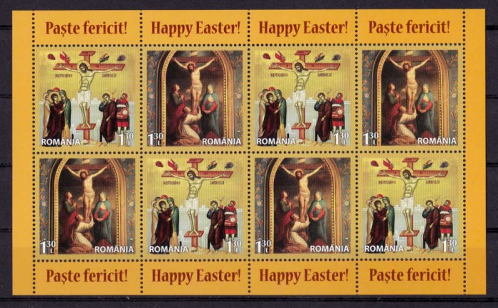 ✅RO 2017 , LP 2137a ,&quot;Sfintele Pasti 2017&quot; - minicoala 8 marci / 4 serii ,MNH