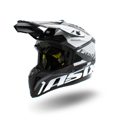 Casca motocross/atv copii Asix 127, culoare negru/alb, marime YL, 55-56cm Cod Produs: MX_NEW ASIX127-933 foto
