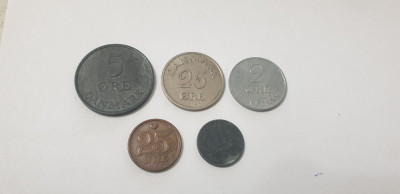 monede danemarca 5 buc. foto