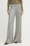 Joseph Ribkoff pantaloni de trening culoarea argintiu, cu imprimeu, 253274