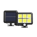 Външна соларна лампа със сензор за движение, 120 Lm/W, COB LED, ABS, 5 m кабел, 50 W, Регулируем соларен панел, Водоустойчив, Вътрешен и външен двор,, Oem