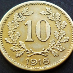 Moneda istorica 10 HELLER- AUSTRIA/ AUSTRO-UNGARIA, anul 1916 *cod 3458 D