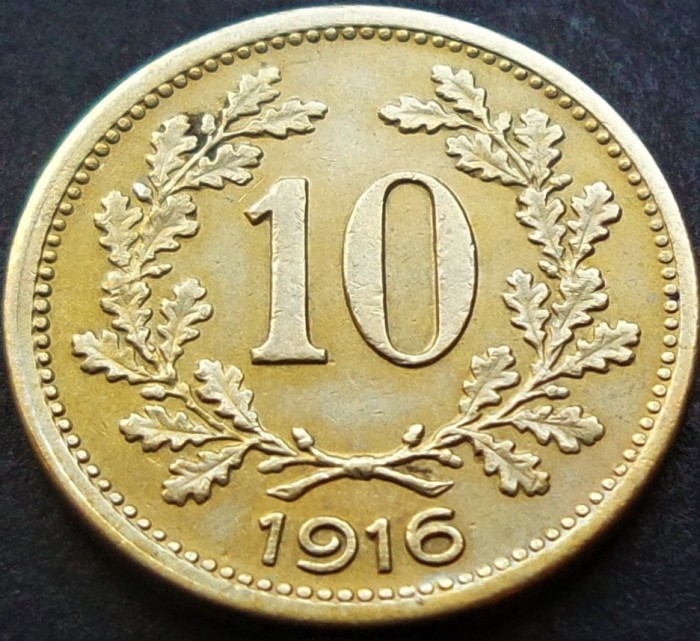 Moneda istorica 10 HELLER- AUSTRIA/ AUSTRO-UNGARIA, anul 1916 *cod 3458 D