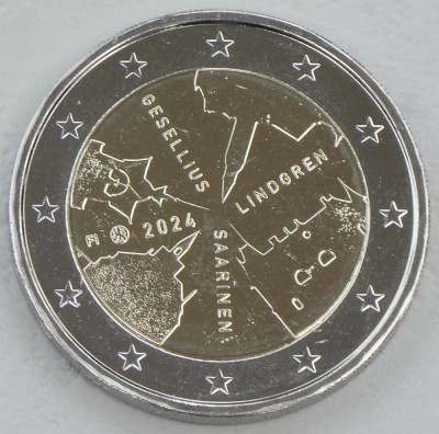 moneda 2 euro comemorativa FINLANDA 2024_2: arhitectura finlandeza, UNC foto