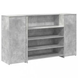 Birou de receptie Gri beton 180x50x103,5 cm Lemn prelucrat