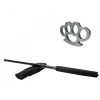Set Autoaparare: Baston Telescopic 50cm Negru Otel + Box Argintiu 0.5cm - Husa Curea - Ideallstore