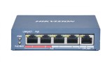 SWITCH PoE HIKVISION, port 10/100 x 4, unmanaged, nerackabil, carcasa metalica, &quot;DS-3E0105P-E(B)&quot; (timbru verde 2 lei)