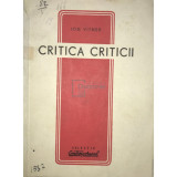 Ion Vitner - Critica criticii