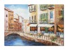 Tablou pictat manual, La Venetia (1) - 100x70cm ulei pe panza in cutit efect 3D