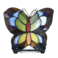 Veioza Tiffany polirasina sticla 15x8x13 cm