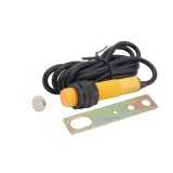 Senzor magnetic reed M12 NO, 12V DC, detectie 20mm, IP67, cablu 1m, pentru usa geam, alarma si automatizari