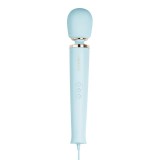 Aparat de masaj cu fir LE WAND Plug-In Vibrating Massager, pentru corp și zone intime, 10 funcții de vibrație, albastru