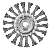 Perie roata din sarma de otel rasucita 115 mm M14 pentru polizor unghiular