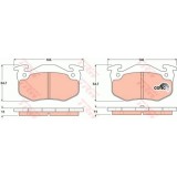 Set placute frana Trw GDB1305, parte montare : Punte spate