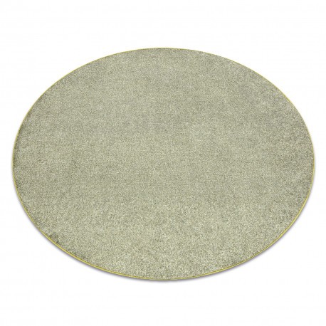 Covor rotund EXCELLENCE verde măsliniu 240 simplu, melange, cerc 100 cm