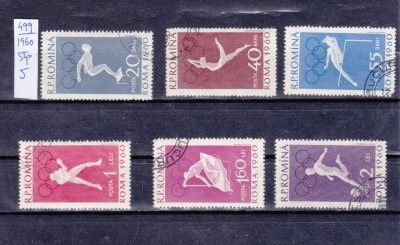 TSV @ - 1960 LP 499 JOCURILE OLIMPICE ROMA (II), ȘTAMPILAT foto