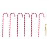 Set Ornamente Brad Crăciun, Bastonașe Roșii Albe, 18cm, 6 Bucăți, Oem
