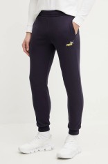 Puma pantaloni de trening barbati, culoarea albastru marin, melanj, 684714