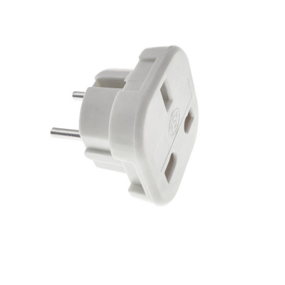 Adaptor stecher priza UK la priza Europa, slim, alb foto