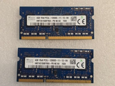 Kit memorie RAM laptop SK Hynix 8G(2 X 4GB) DDR3 1600Mhz 1.35V low voltage foto