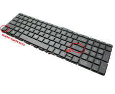 Tastatura laptop HP ENVY m7-n109dx Touch ENERGY STAR neagra US fara rama cu iluminare verde foto