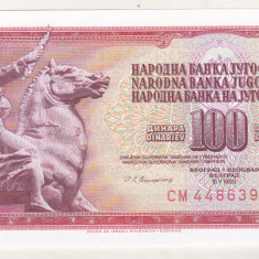 bnk bn Iugoslavia 100 dinari 1986 unc