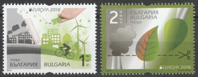 Bulgaria 2016 - Europa CEPT - Think Green, seria MNH foto