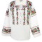 Bluza dama R tip ie, marime 2XL, alb/verde broscuta