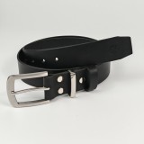 Curea piele naturala 40 mm, Torr, neagra, catarama inox