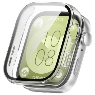 Husa pentru Huawei Watch Fit 3 + Folie - Techsuit Defense360 Pro - Clear foto